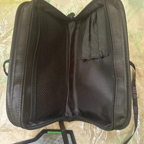 Anna Sui Makeup Pencil Case Pouch Small Bag 8" x 4.5" x 1" Butterfly Floral - Picture 3 of 4